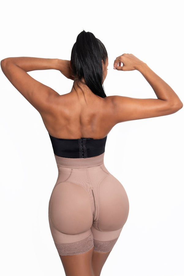 Faja  Colombiqna Short Levanta Cola Talle Alto - Broches y Ultra Realce