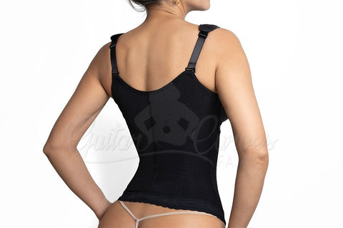 Girdle vest with removable strap bra