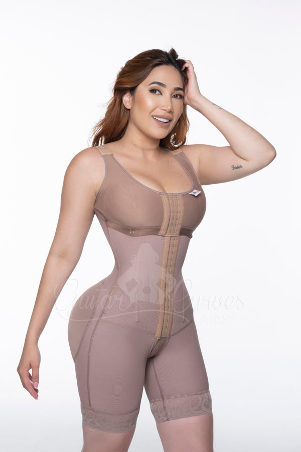Faja colombiana Media Pierna con Brasier - 7 Varillas